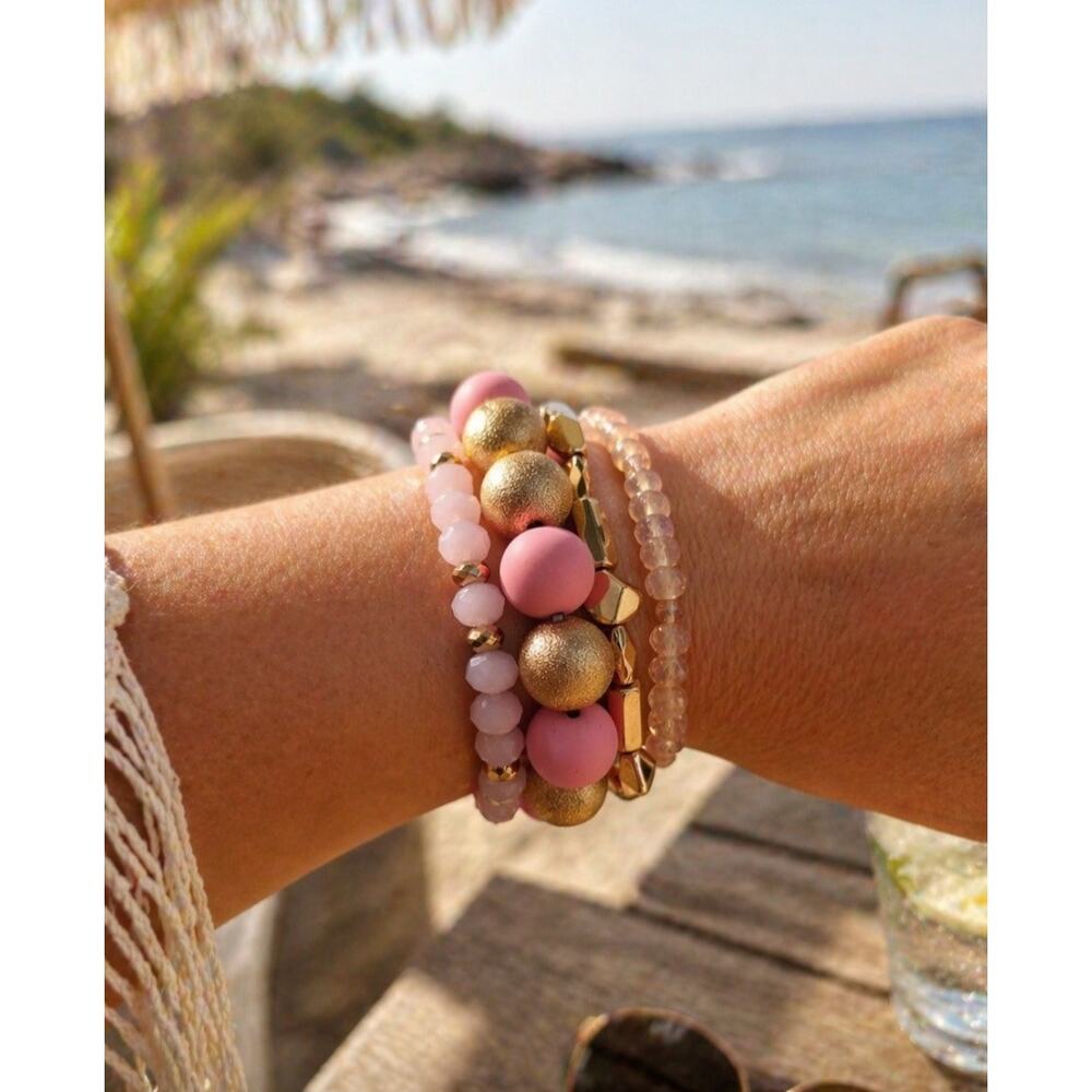 Pomina Pink Gold Bracelet Stack New